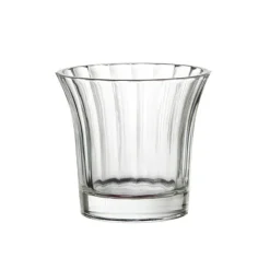 Glass Tealight Candle Holder Flared Clear (8x7cmH)