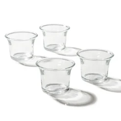 Glass Tealight Candle Holder Flare Clear (6.5x4.7cmH)