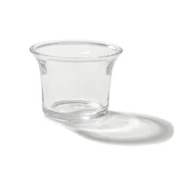 Glass Tealight Candle Holder Flare Clear (6.5x4.7cmH)