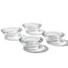 Glass Tealight Candle Holder Low Flat Clear (7.5x2.5cmH)