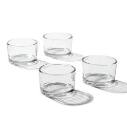 Glass Tealight Candle Holder Classic Clear (5Dx3cmH)