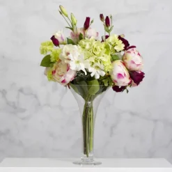 Glass Trumpet Vase Tall Clear (25.5cmDx47cmH)