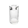 Glass Vase Cylinder with Tealight Holder Clear (9cmDx16cmH)