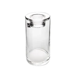 Glass Vase Cylinder with Tealight Holder Clear (9cmDx16cmH)