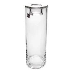 Glass Vase Cylinder with Tealight Holder Clear (9cmDx26cmH)