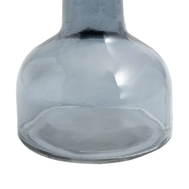 Glass Vintage Bottle Bud Vase French Blue (3TDx8.4TDx12cmH)