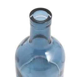 Glass Vintage Bottle Buds Vase French Blue (3TDx8.4BDx15cmH)