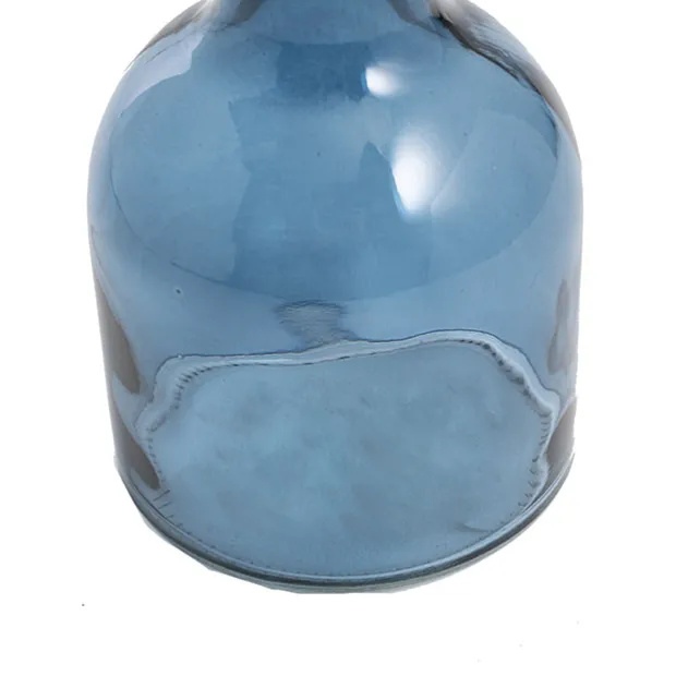 Glass Vintage Bottle Buds Vase French Blue (3TDx8.4BDx15cmH)