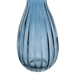 Glass Vintage Bottle Cafe Bud Vase French Blue (7x14.5cmH)