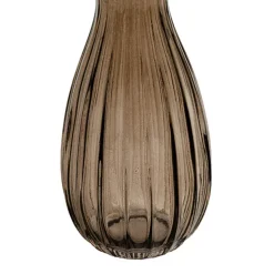 Glass Vintage Bottle Cafe Bud Vase Dk Brown (7x14.5cmH)