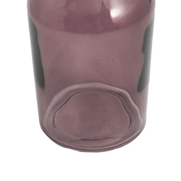 Glass Vintage Bottle Cylinder Bud Vase Dk Brown (6.5x13.5cm)