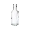 Glass Vintage Bottle Square Bud Vase Clear (4.7x16cmH)