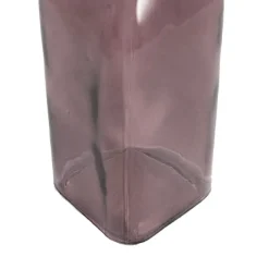 Glass Vintage Bottle Square Bud Vase Dark Brown (4.7x16cmH)