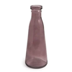 Glass Vintage Evelyn Bottle Bud Vase Brown 500ml 8.5x22.5cmH