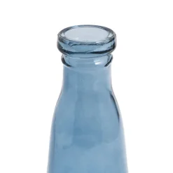 Glass Vintage Evelyn Bottle Bud Vase Blue 500ml 8.5x22.5cmH