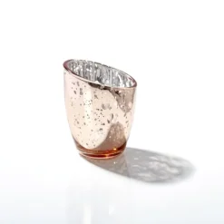 Glass Votive Candle Holder Arena (7.6Dx9cmH) Mercury Copper