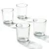 Glass Votive Candle Holder Cylinder Clear (5x6cmH)