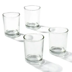 Glass Votive Candle Holder Cylinder Clear (5x6cmH)