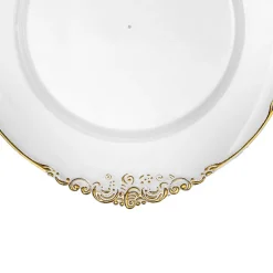 Gold Edge Vintage Charger Plate Pack 4 Clear (35.5cmD)