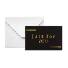 Gold Foil Black Card & Envelope Just For You Pk25(10x6.5Hcm)