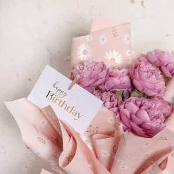 Gold Foil Card & Envelope Happy Birthday Pack 25 (10x6.5Hcm)