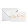 Gold Foil Card & Envelope Just For You Pack 25 (10x6.5Hcm)