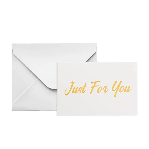 Gold Foil Card & Envelope Just For You Pack 25 (10x6.5Hcm)