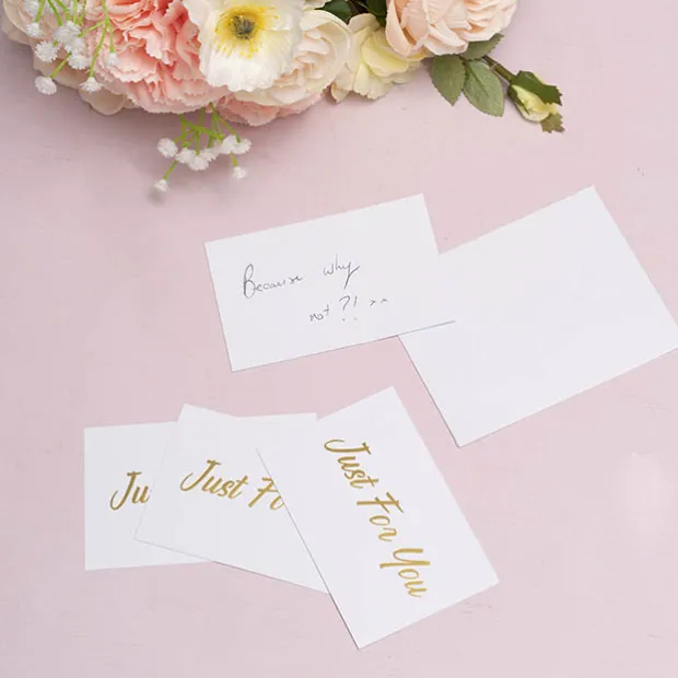 Gold Foil Card & Envelope Just For You Pack 25 (10x6.5Hcm)