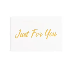 Gold Foil Card & Envelope Just For You Pack 25 (10x6.5Hcm)