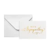 Gold Foil Card & Envelope With Sympathy Pack 25 (10x6.5Hcm)