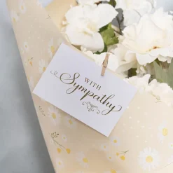 Gold Foil Card & Envelope With Sympathy Pack 25 (10x6.5Hcm)