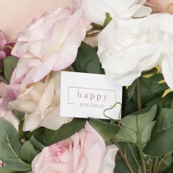 Gold Foil Card & Envelope Birthday Border Pk25 (10x6.5Hcm)