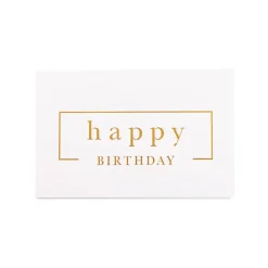 Gold Foil Card & Envelope Birthday Border Pk25 (10x6.5Hcm)