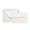 Gold Foil Card & Envelope Congratulations Pack25 (10x6.5Hcm)