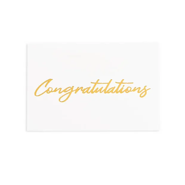 Gold Foil Card & Envelope Congratulations Pack25 (10x6.5Hcm)