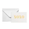 Gold Foil Card & Envelope XOXO Pack 25 (10x6.5Hcm)