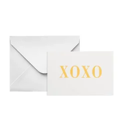 Gold Foil Card & Envelope XOXO Pack 25 (10x6.5Hcm)