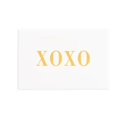Gold Foil Card & Envelope XOXO Pack 25 (10x6.5Hcm)
