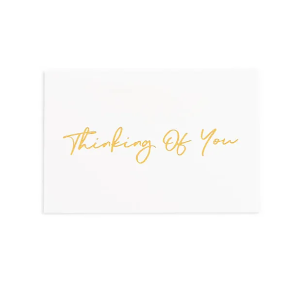 Gold Foil Card & Envelope Thinking of You Pack25 (10x6.5Hcm)