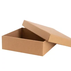 Gourmet Box Square Large Kraft Brown (28x28x9cmH)