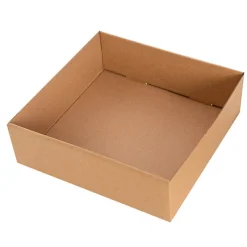 Gourmet Box Square Large Kraft Brown (28x28x9cmH)