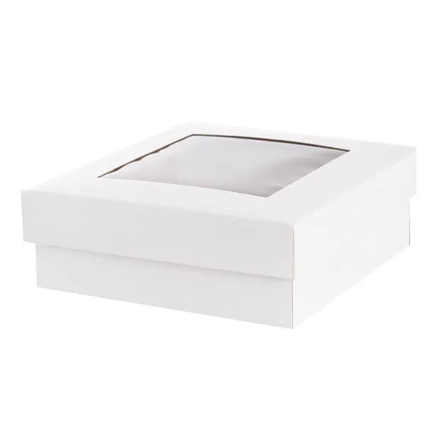 Gourmet Grazing Gift Box Window Sq White (28x28x9cmH)
