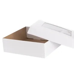 Gourmet Grazing Gift Box Window Sq White (28x28x9cmH)