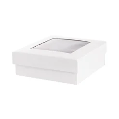 Gourmet Grazing Gift Box Window Sq White (24x24x9cmH)