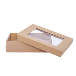 Gourmet Grazing Gift Box Window Sml Brown Kraft (33x23x9cmH)