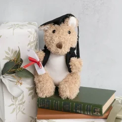 Graduation Kangaroo Skippy Plush Soft Toy Brown (24cmHT)