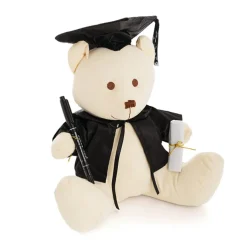 Graduation Signature Calico Teddy Bear w Pen Cream (25cmST)