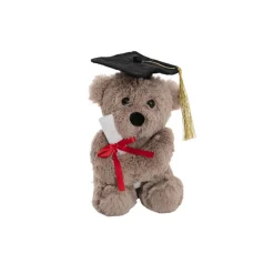 Graduation Teddy Bear Harvey Plush Toy Warm Grey (15cmST)