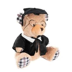 Graduation Teddy Bear Karl w Glasses Soft Brown (30cmST)