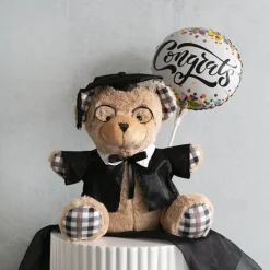 Graduation Teddy Bear Karl w Glasses Soft Brown (30cmST)